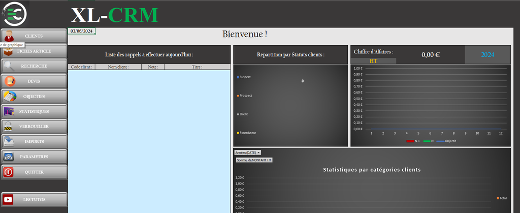 XL-CRM : relation clients et saisie de commandes