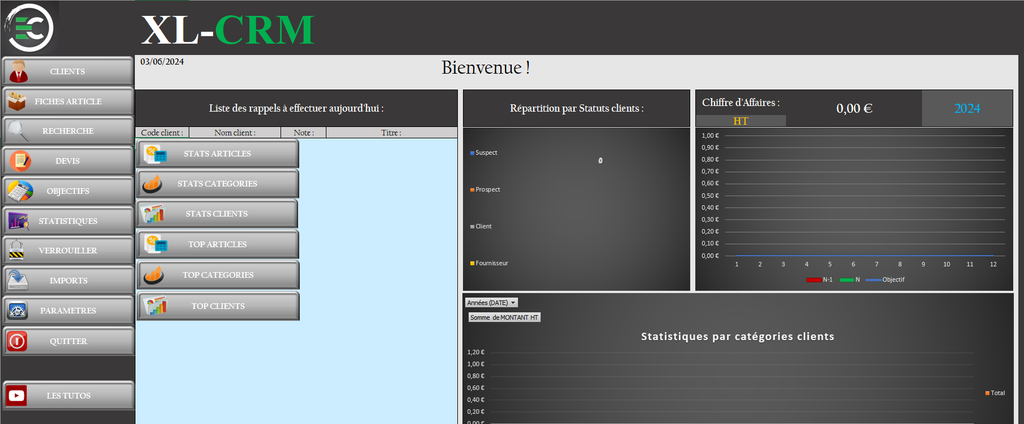 XL-CRM : relation clients et saisie de commandes