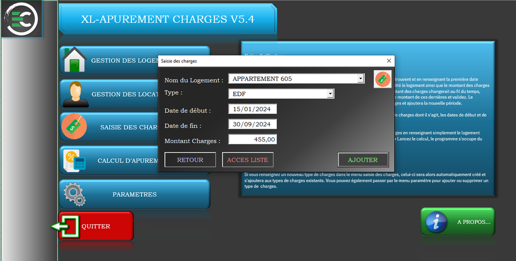 XL-Apurement Charges V5.4