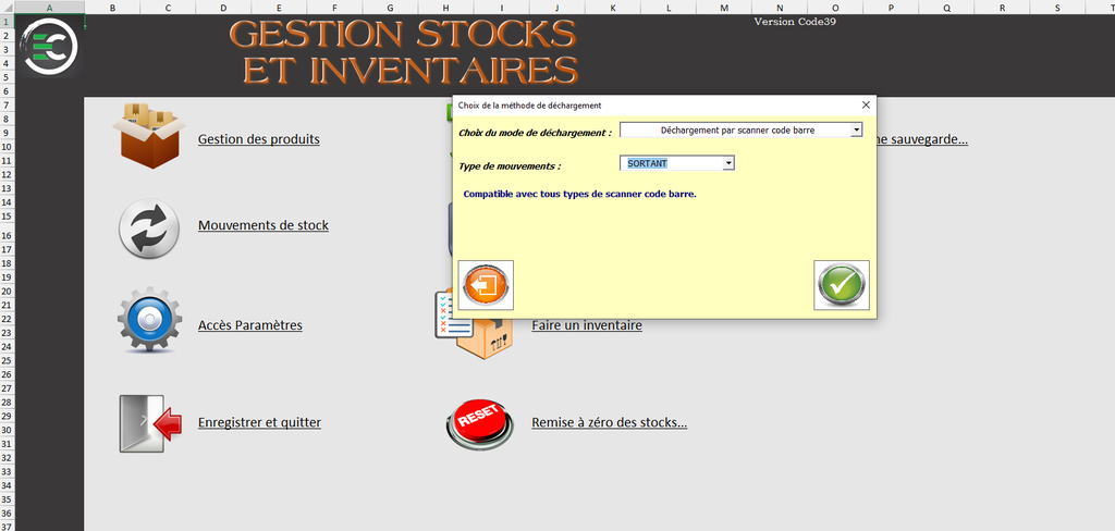 Gestion des stocks articles et d'inventaires