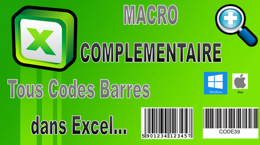 Macro-Complémentaire Tous Code-Barres Excel
