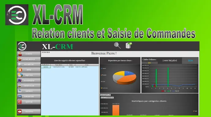 XL-CRM : relation clients et saisie de commandes